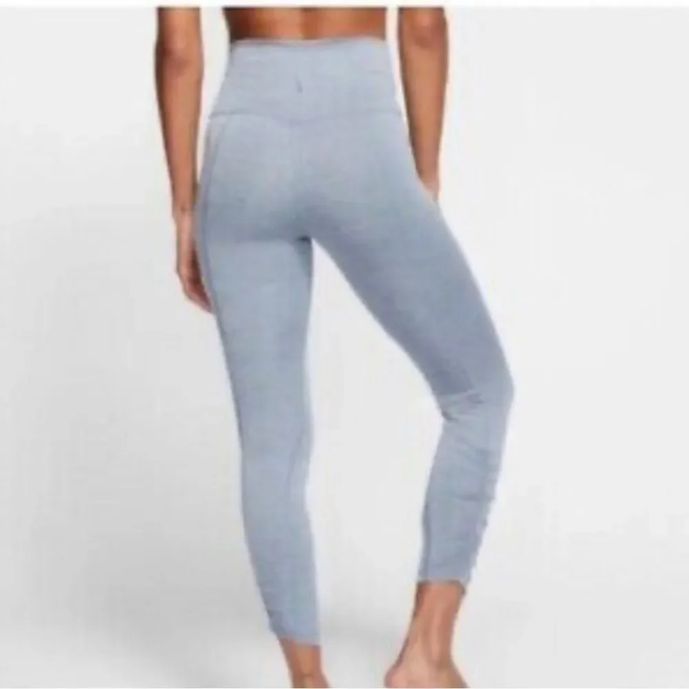 NIKE YOGA | Dusty Blue High Rise 7/8 Length Cinched Leggings Women’s Size Large